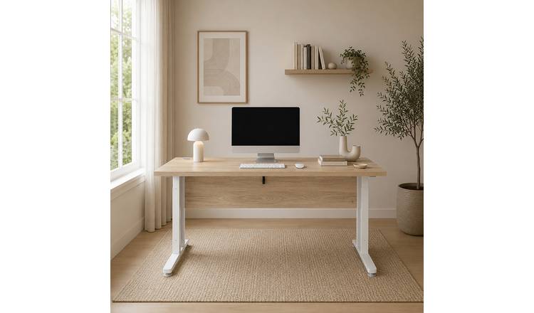 Furniture To Go Prima Desk - White and Oak