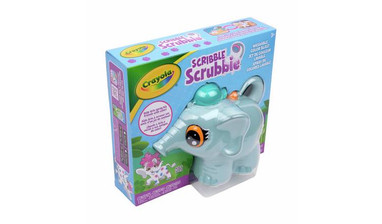 Crayola Scribble Scrubbies Colour Blast Airbrush Elephant Playset