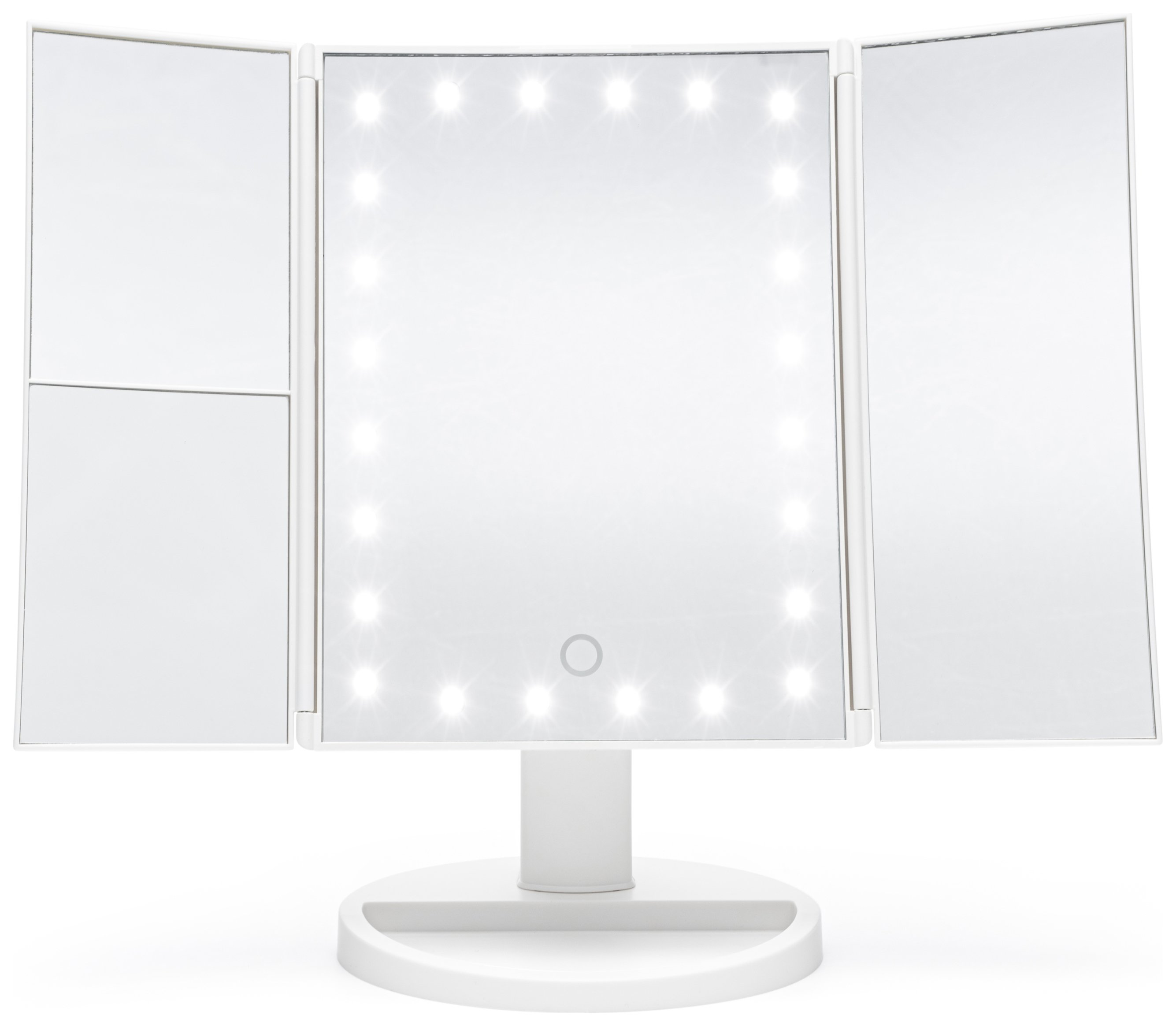 Rio 24 LED Folding Mirror - White