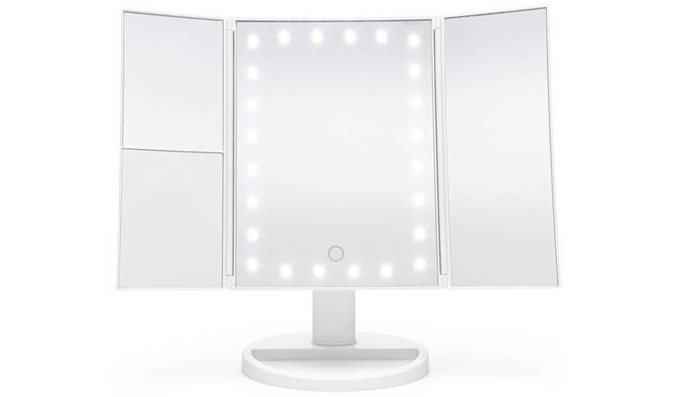 Rio 24 LED Folding Mirror - White