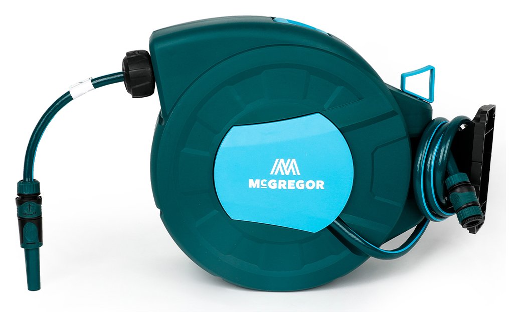 McGregor 20m Auto Rewind Wall Mounted Hose Reel