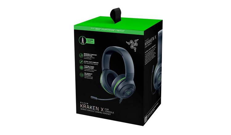 tekort shampoo ondernemer Buy Razer Kraken X Xbox Series X|S & Xbox One Headset - Green | Gaming  headsets | Argos