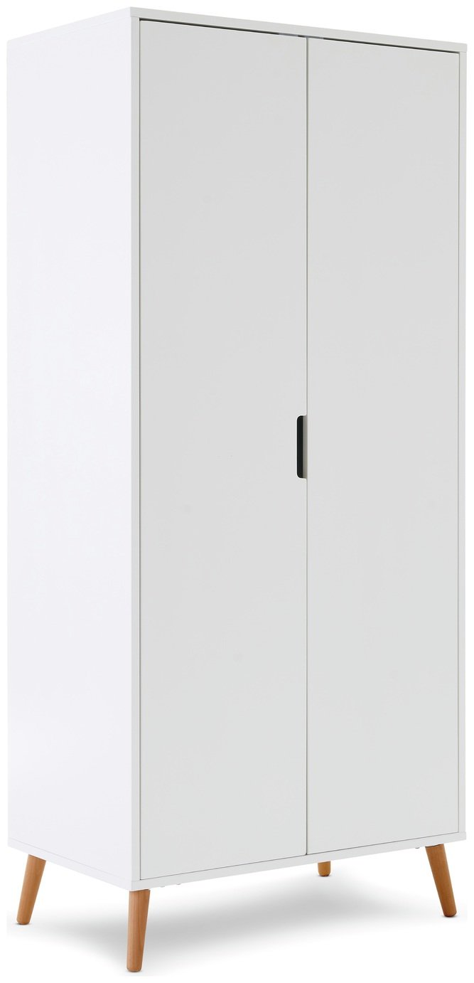 Obaby Maya Double Wardrobe - White & Acacia