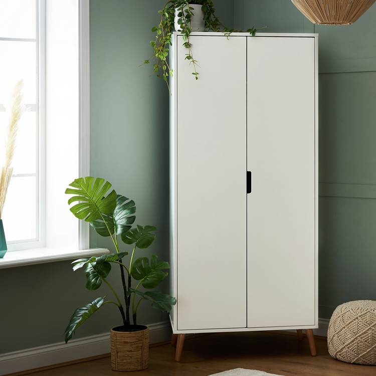 Obaby Maya Double Wardrobe - White & Acacia 0