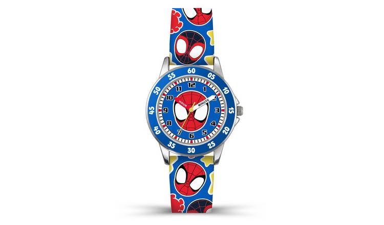 Marvel Spiderman Kids Time Teacher Silicon Strap Watch