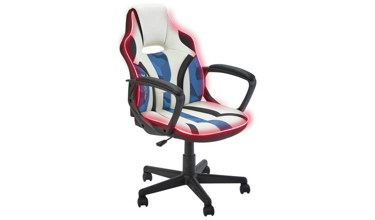 X Rocker Faux Leather Office Gaming Chair - Blue