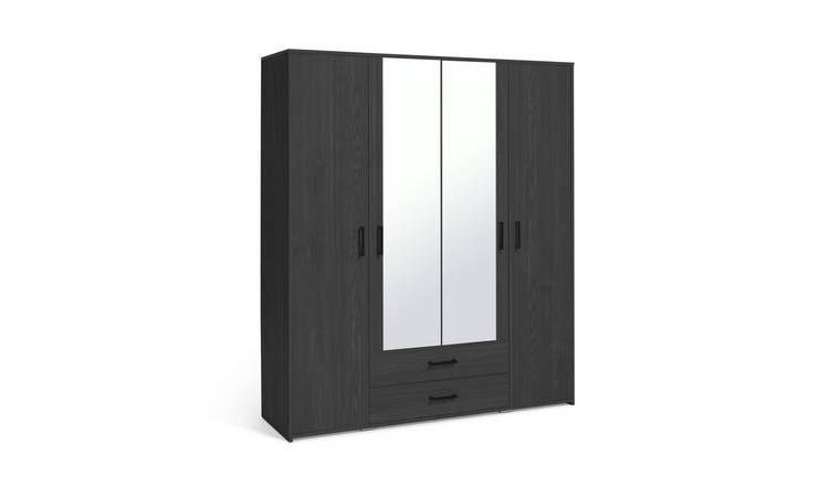 Argos black online cupboard