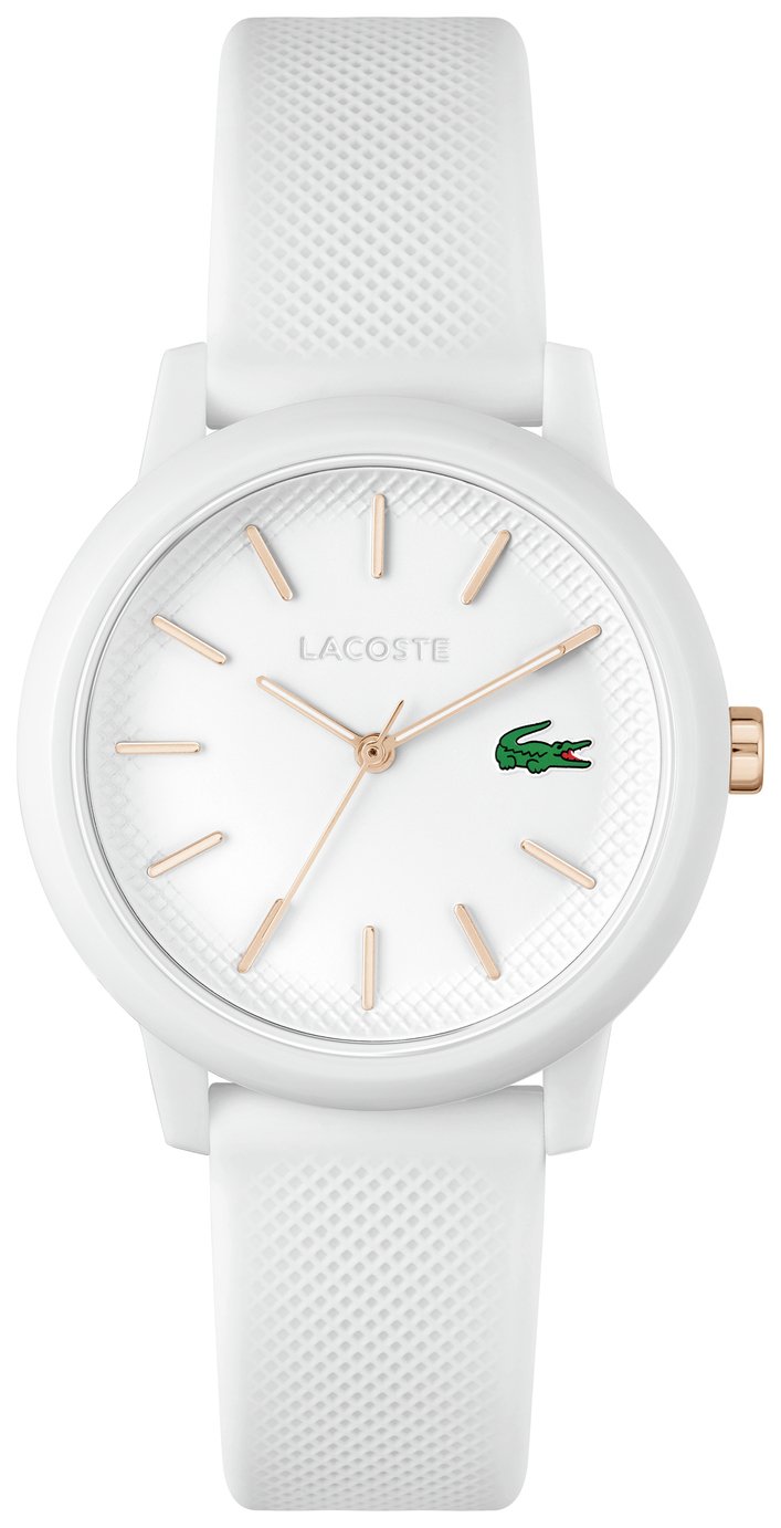 Lacoste Ladies 12:12 Mark White Strap Watch