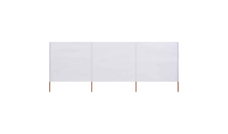 Walplus 3-Panel Non-Woven Fabric Wind Screen - Sand White - 400 x 80 cm