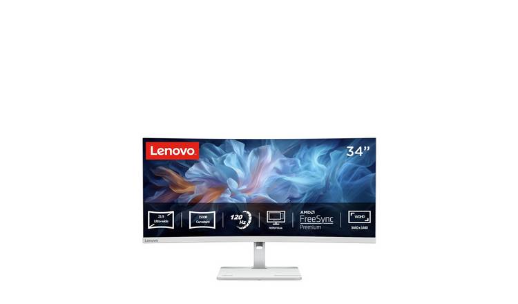 Lenovo 34 Inch 68F0GAC3UK 120Hz QHD Monitor