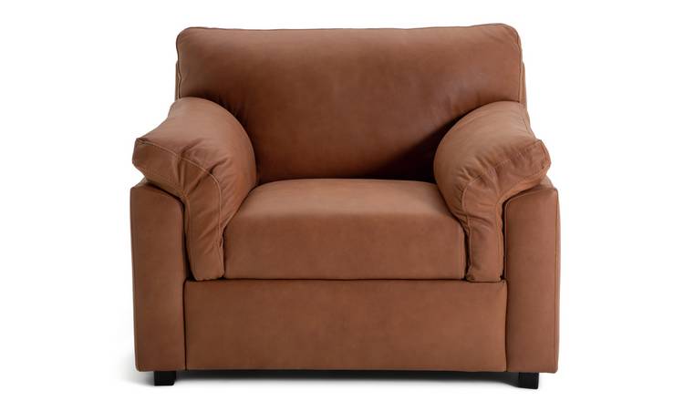 Buy Habitat Florence Leather Armchair Tan Armchairs and chairs Argos