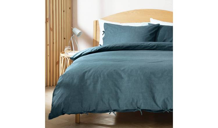 Habitat Herbalist Cotton Textured Blue Bedding Set - Single