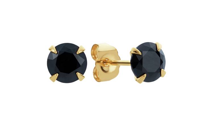 Black and on sale gold earrings