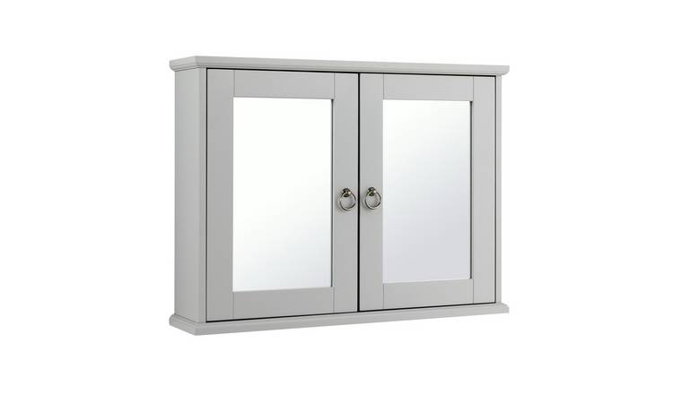 Argos Home Le Marais 2 Door Mirrored Cabinet - Grey