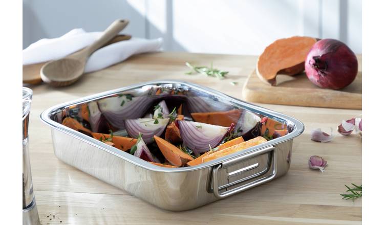 Metal roasting tin online with lid