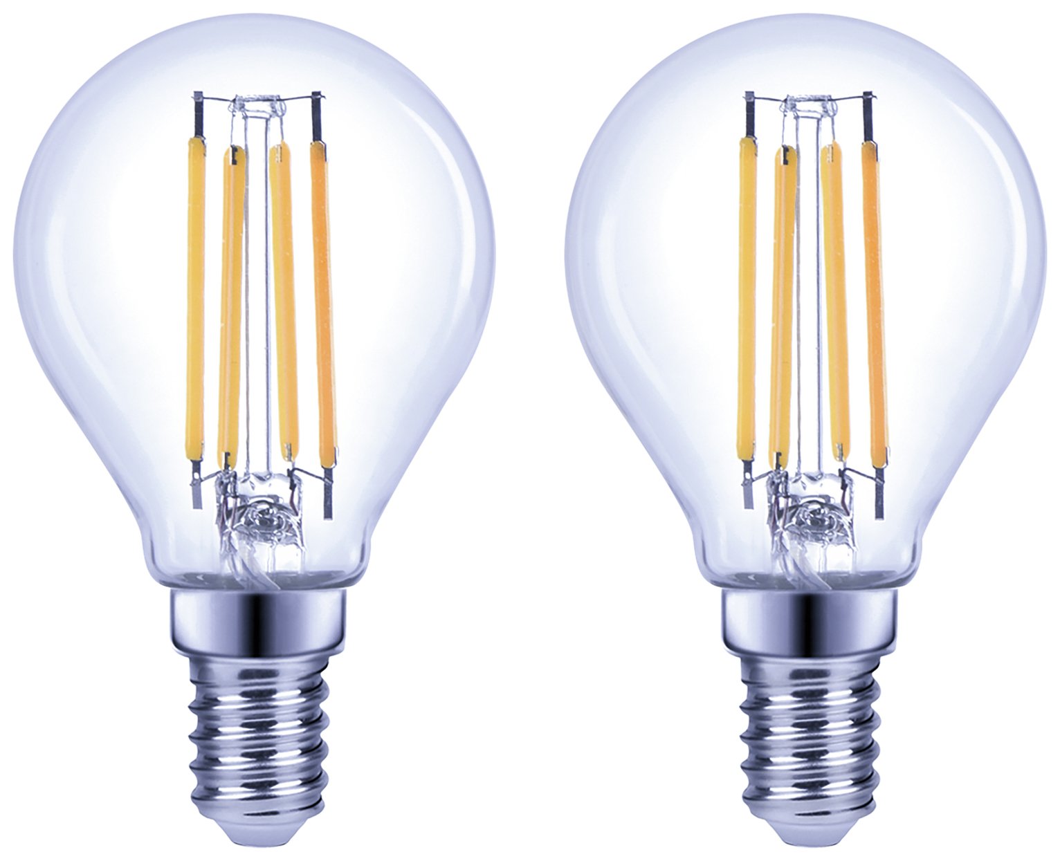 Argos Home 3.4W Filament LED Globe SES Light Bulb - 2 Pack
