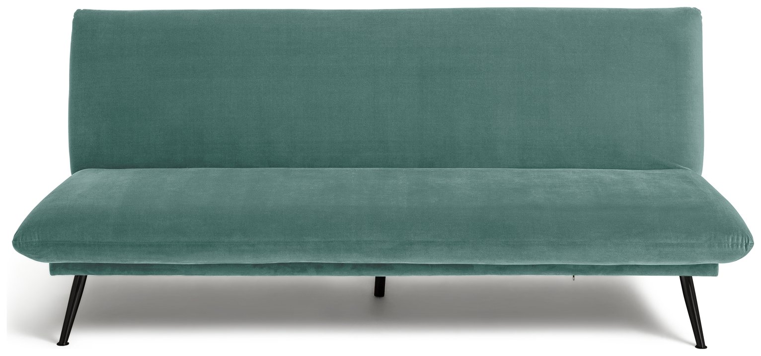 Habitat Matteo Velvet Clic Clac Sofa Bed - Teal