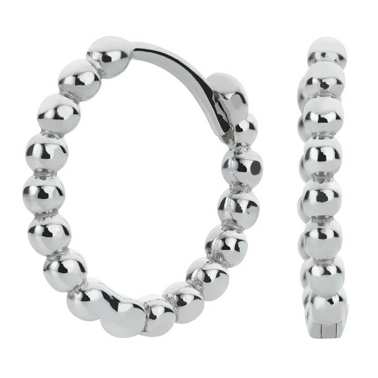 Revere Sterling Silver Ball Huggie Hoop Earrings 0