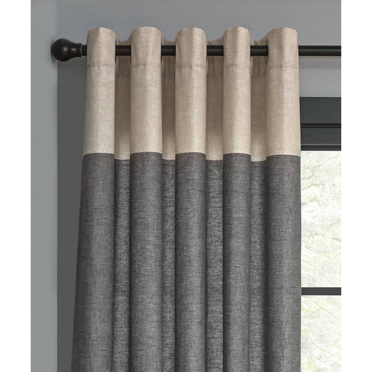 Habitat Plain Header Eyelet Curtains - Charcoal 0