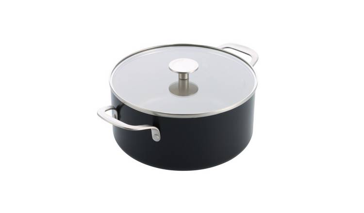 KitchenAid Black Aluminium 24cm Casserole Dish