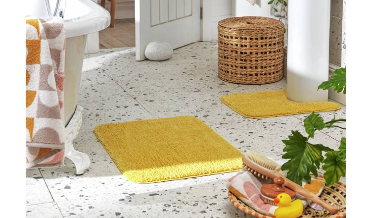 Buy Ochre Yellow Bobble X-Large Bath Mat from Next USA