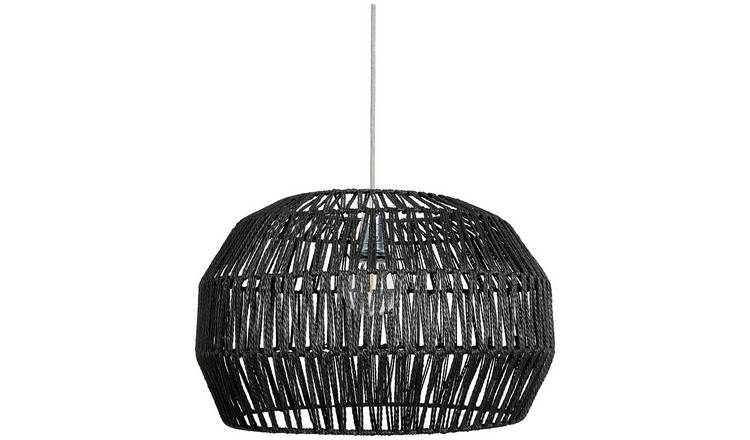 Black rope deals light shade