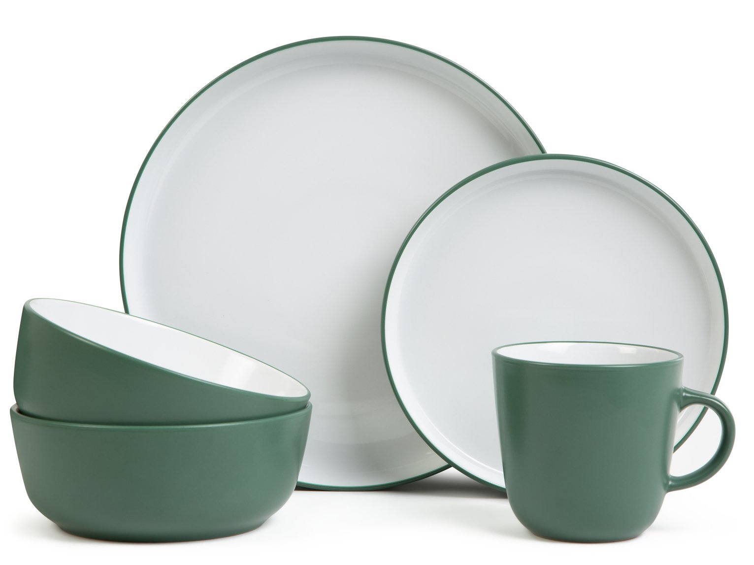 Habitat Two Tone Stoneware Dinner Set