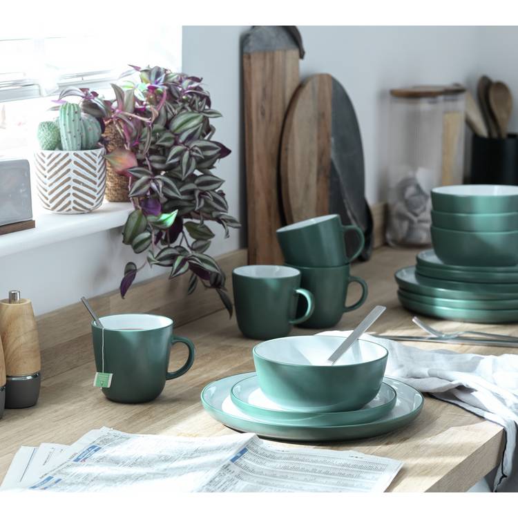 Habitat Two Tone Stoneware Dinner Set 0