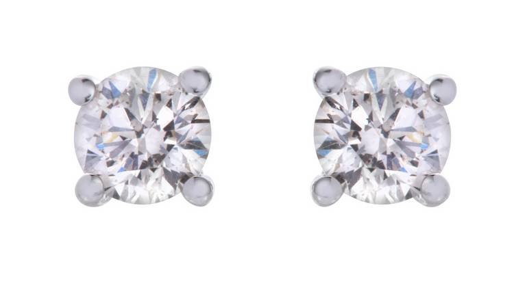 Argos white on sale gold studs