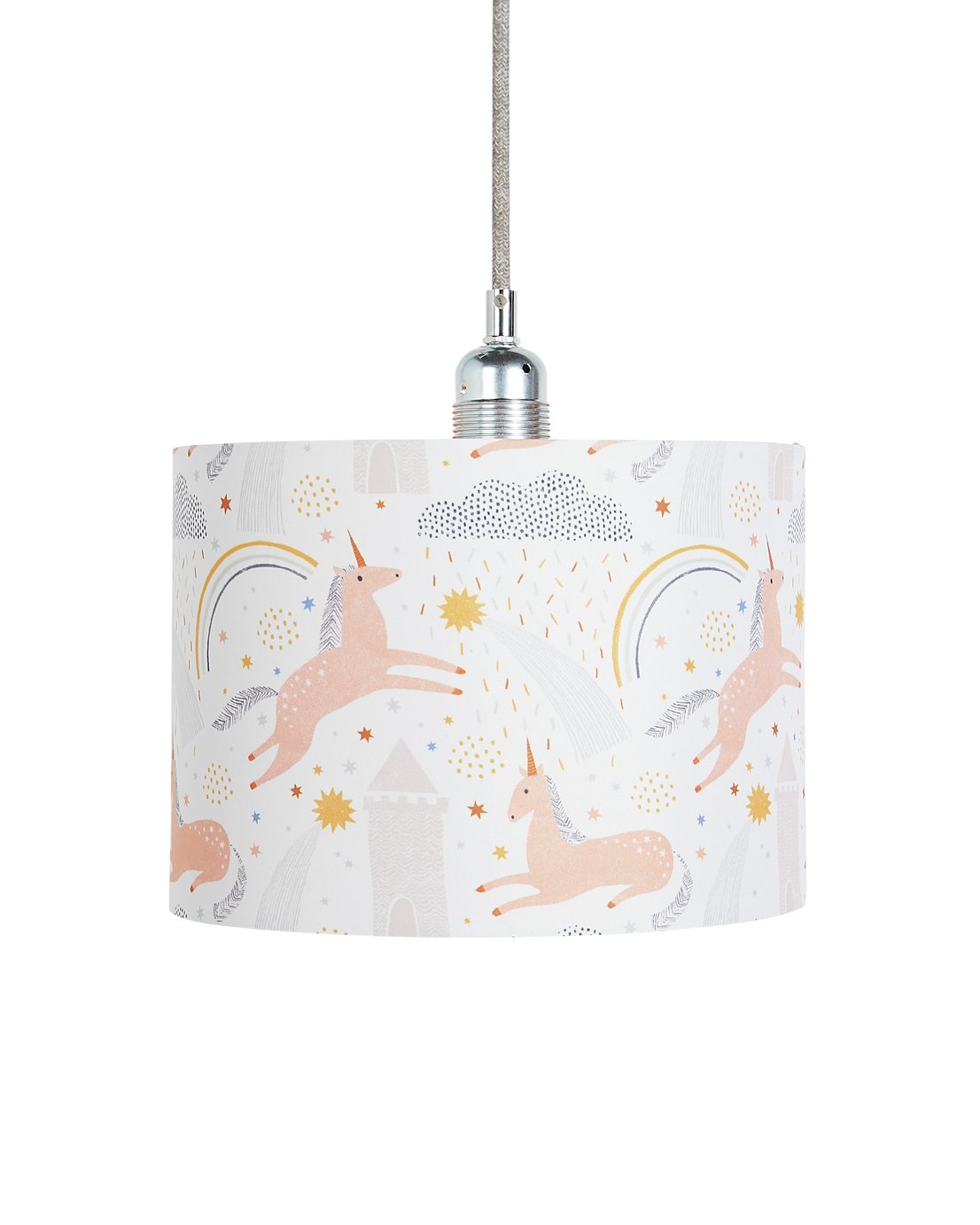 Habitat Kids Unicorn 25cm Drum Shade - Multicolour