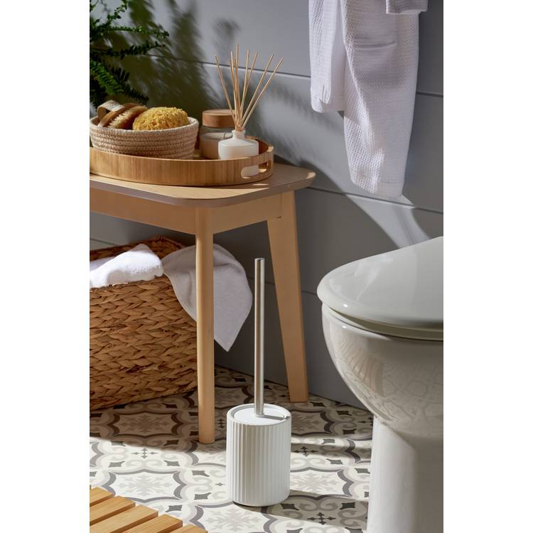 Argos Home Ribbed Toilet Brush - White 0