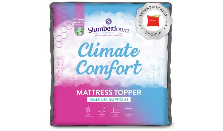 slumberdown support 4cm mattress topper