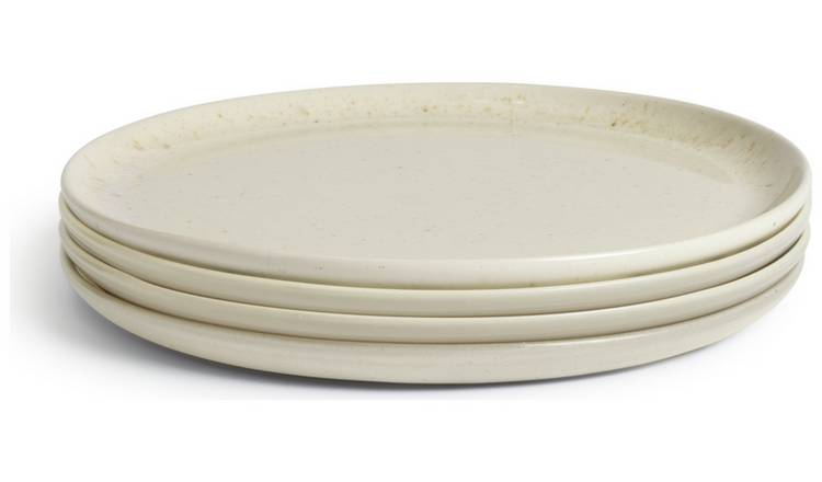 Buy Habitat Evora 4 Piece Stoneware Side Plates Natural Plates Argos