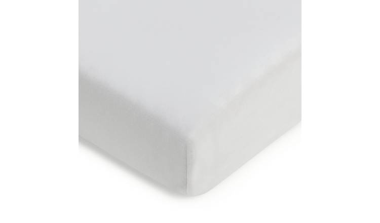 Habitat Kids Cotton Plain White 2 Pack Fitted Sheets - Cot