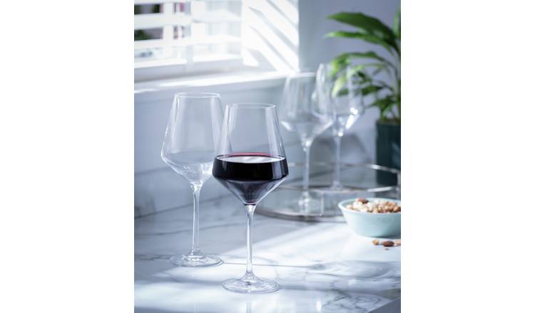 Red glass drinking clearance glasses