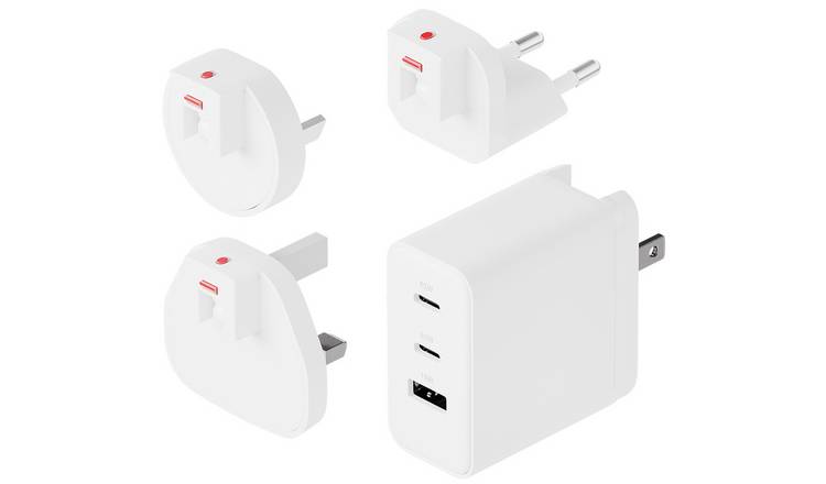 Juice 65W USB-A & USB-C 3 Port Travel Charger - White