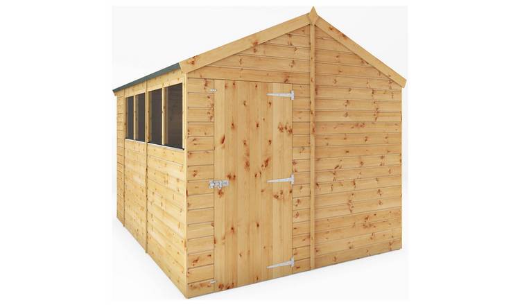 Mercia Shiplap 4  Glazed Windows Apex Shed - 10 x 8ft