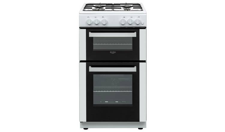 Bush BGC50DWX 50cm Double Oven Gas Cooker - White