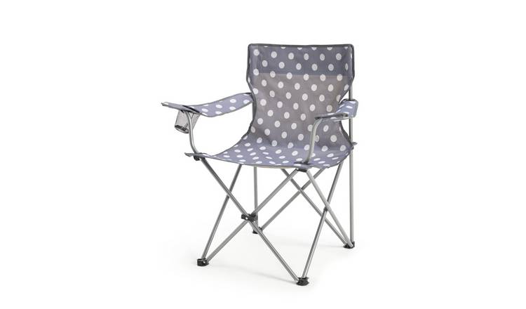 Pro Action Polka Dot Polyester Folding Camping Chair