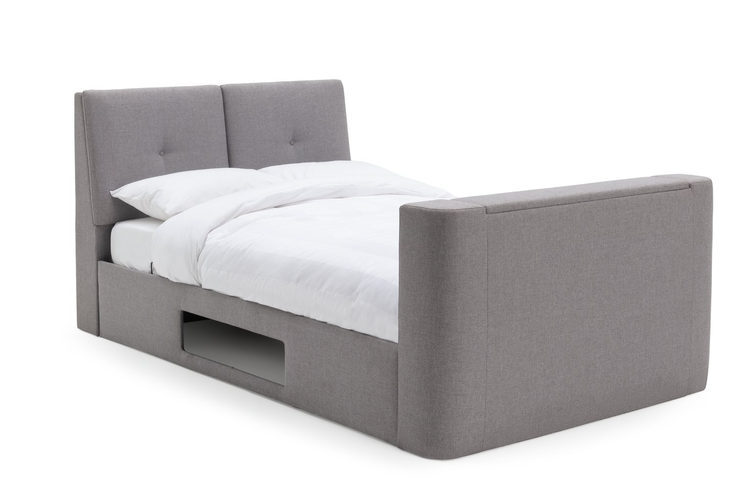Argos Home Jakob Double TV Ottoman Bed Frame - Grey