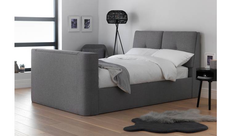 Tv bed store double grey