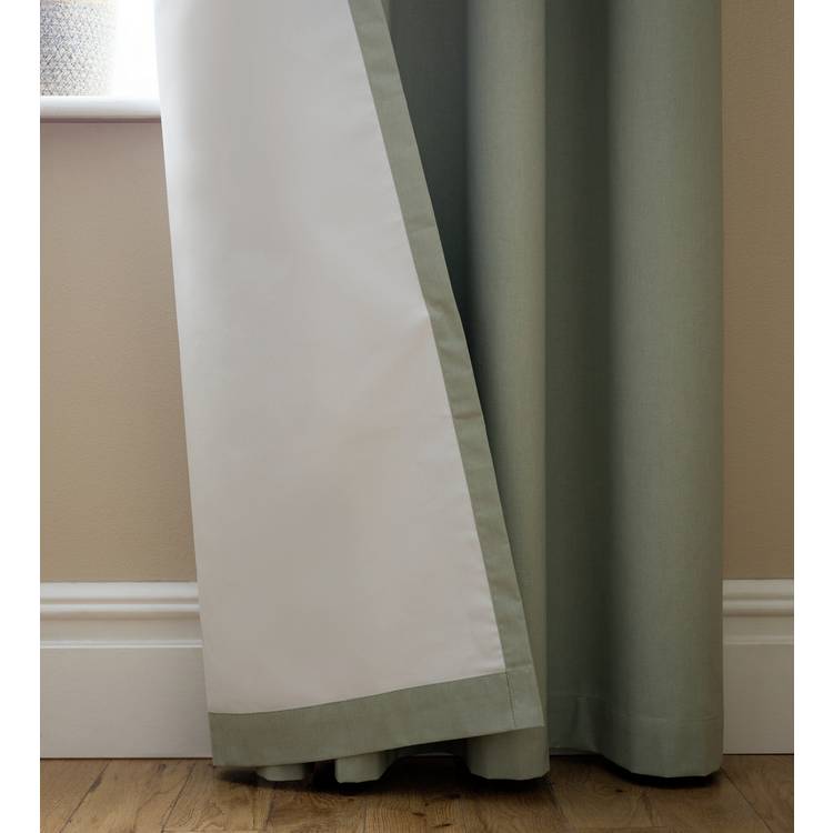 Habitat Plain Blackout Eyelet Curtains - Sage 0