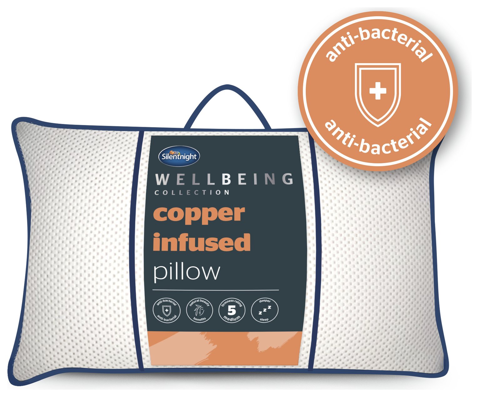 Silentnight Wellbeing Copper Infused Rejuvenating Pillow 