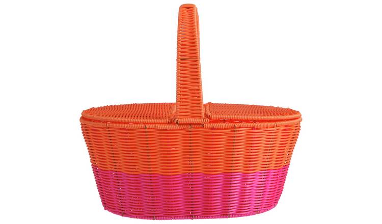 Wicker bike store basket argos