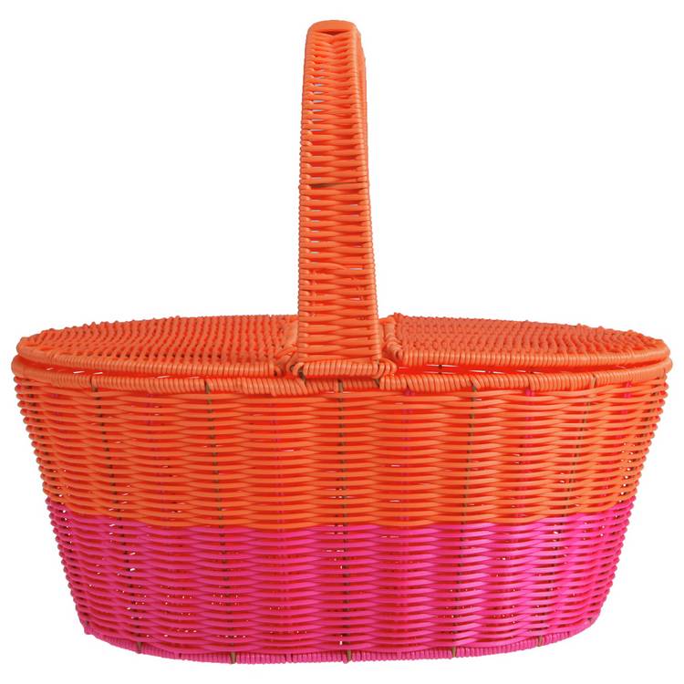 Habitat Abstract Play Bright Baker Style Picnic Basket 0