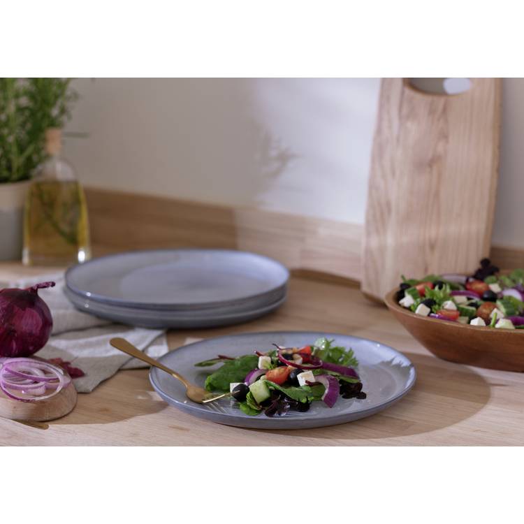 Habitat Evora 4 Piece Stoneware Dinner Plate - Blue 0