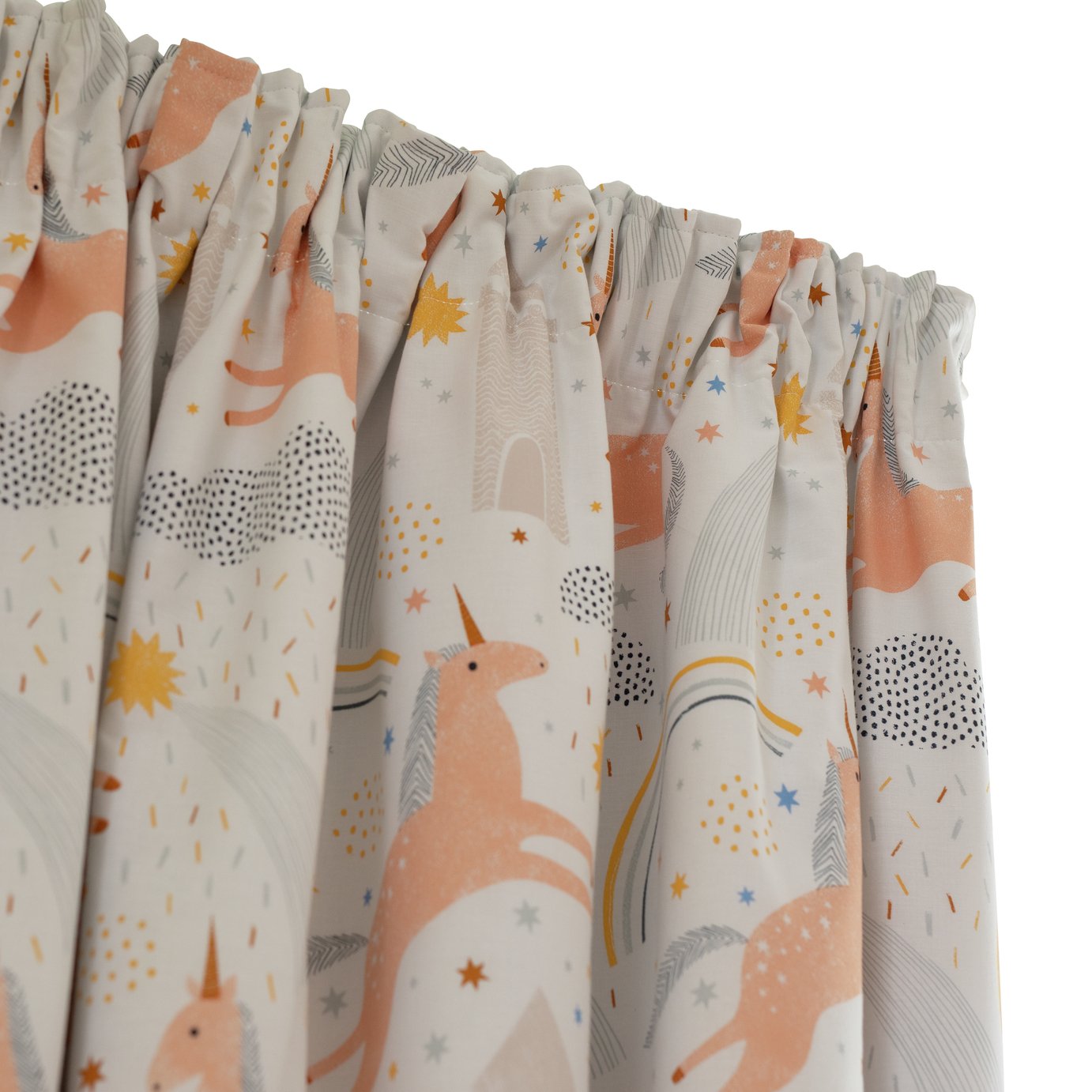 Habitat Kids Unicorn Blackout Pencil Pleat Curtain 168x137cm