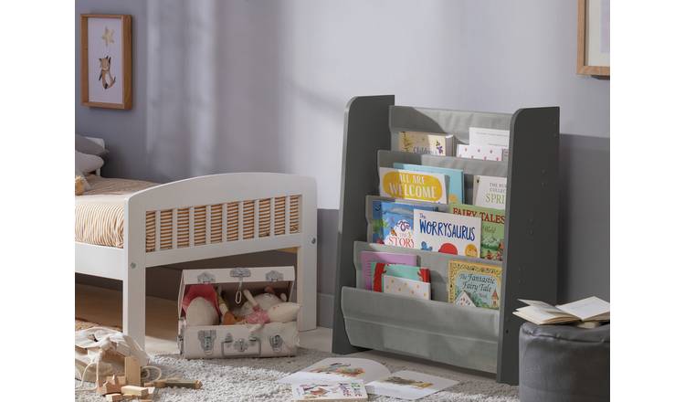 Argos Home Kids Short Book Tidy - Grey