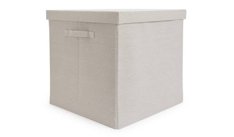 White fabric storage deals boxes