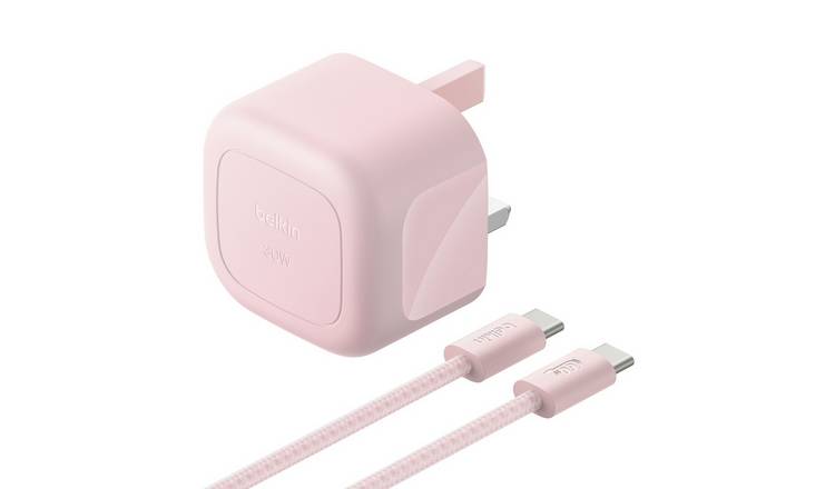 Belkin 30W USB-C PD Charger & 2m USB-C Braided Cable - Blush